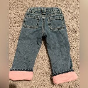 Baby gap fleece lined jeans